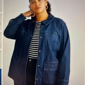 Universal Standard Women's Denim Utility Jacket NWT Size Large (women’s 22-24)